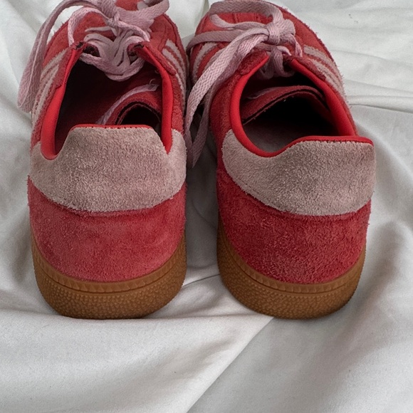 Adidas Handball Spezial Red and Pink Suede Sneakers - Picture 7 of 8